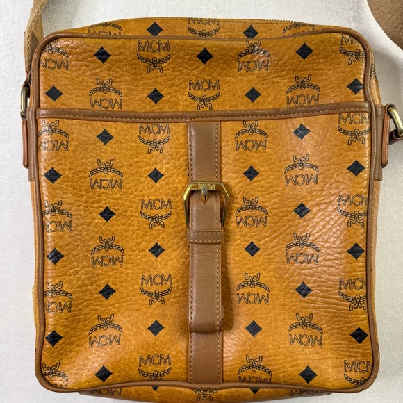 Used MCM Brown visettos Crossbody Bag with Logo Pattern see other pictures - Picture 3 of 16